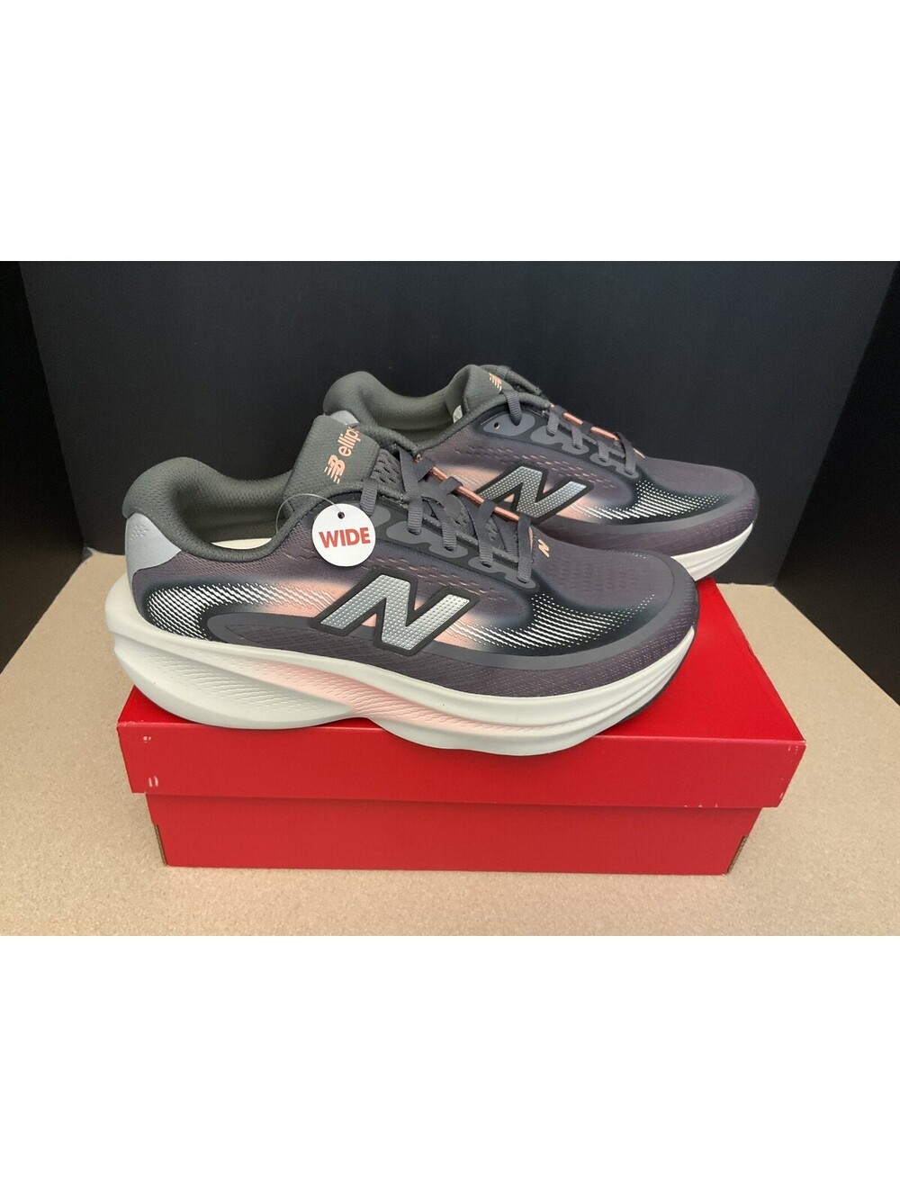 New! Womens New Balance EllipseV1 Grey/Pink Running Shoes. Size 8D Wide. Nice!!!